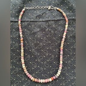 Raw Rhodonite Crystal Beaded Necklace | Jay King